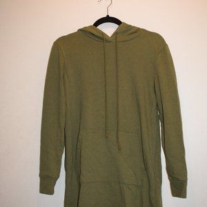 Forever 21 Casual Olive Green Sweatshirt Dress